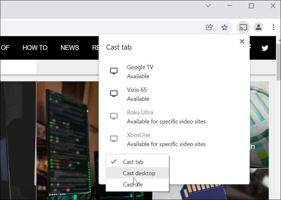Preneste Windows 11 do Chromecastu