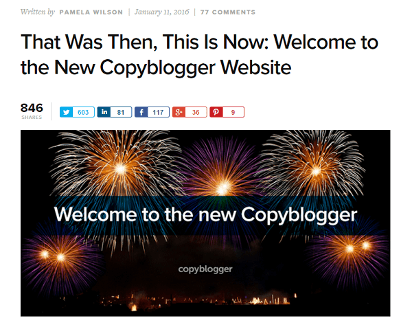 copyblogger komentáre sa vracajú