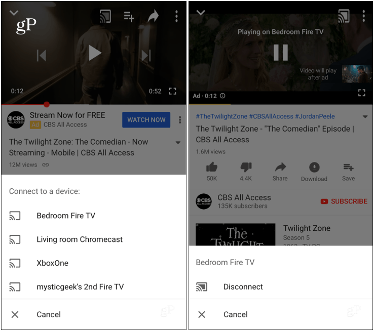 Preneste YouTube iPhone na Fire TV