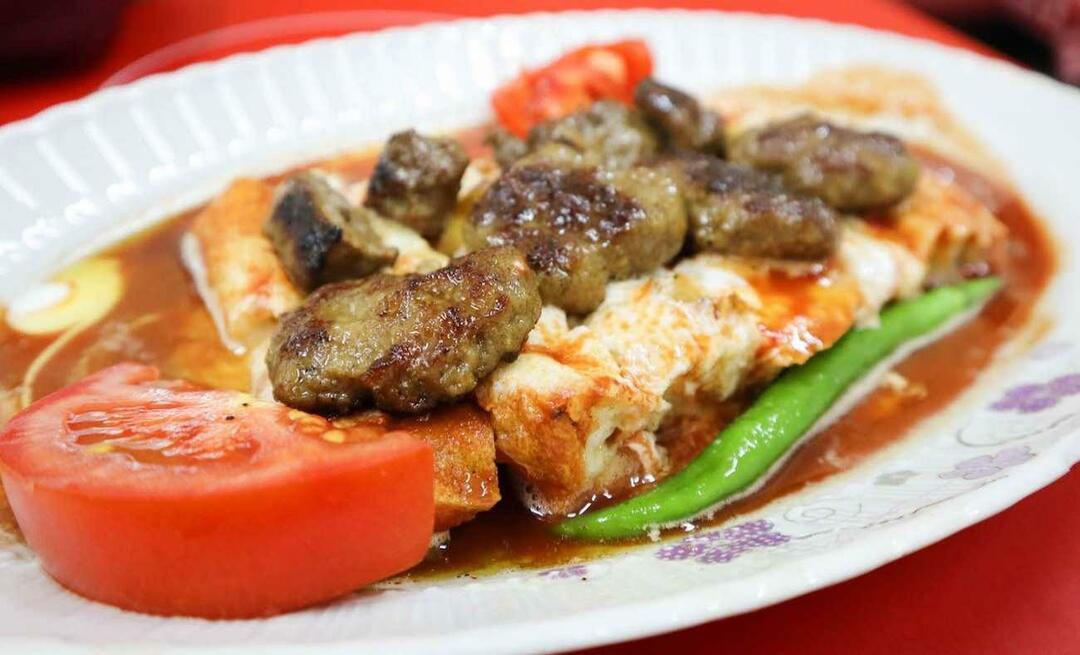 Ako pripraviť kebab Eskisehir balaban? Kuchynka mojej nevesty Balaban Kebab Recept