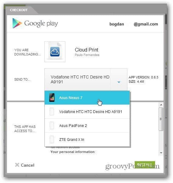 cloudová verzia beta aplikácie pre Android
