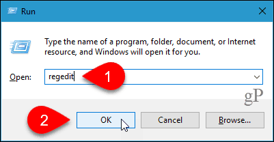 Otvorte Editor databázy Registry v systéme Windows 10