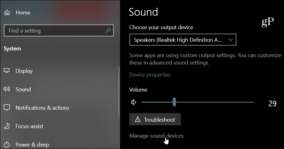 Zvukové zariadenia Windows 10