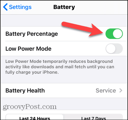 Zapnite percento batérie v telefóne iPhone 7