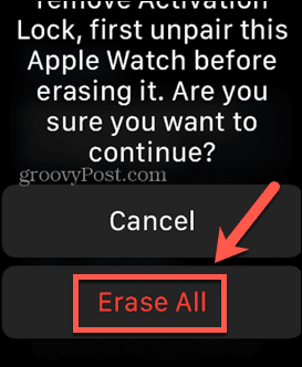 Apple Watch vymazať všetko
