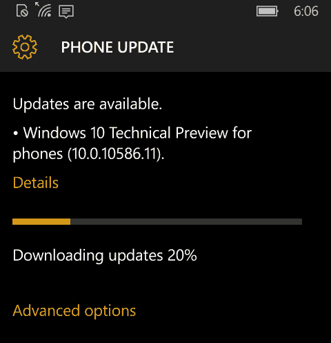 Windows 10 Mobile Preview Build 10586 je teraz k dispozícii