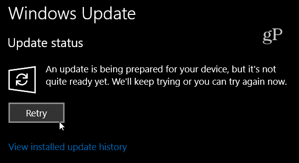 Windows 10 Build 16288 Opakovať správu