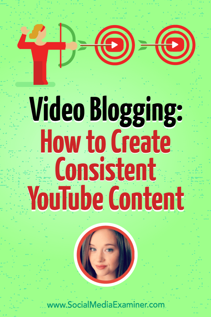 Video blogovanie: Ako vytvoriť konzistentný obsah YouTube s poznatkami od Amy Schmittauerovej v podcaste Marketing sociálnych médií.