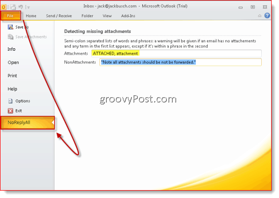 How-to add No Reply All a No Forward to Outlook 2007 and Outlook 2010