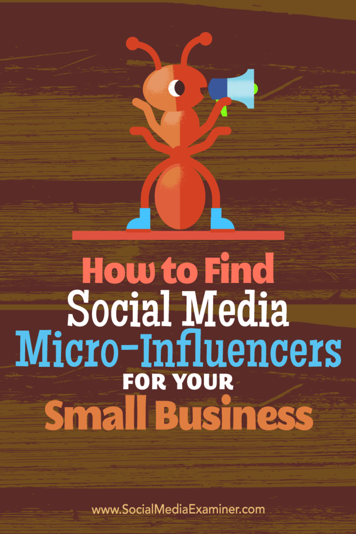 Ako nájsť mikroinfluencerov pre vaše malé firmy v sociálnych sieťach: Examiner pre sociálne médiá