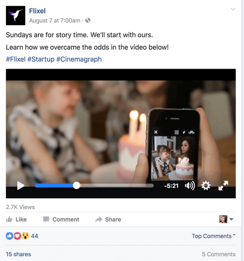flixel facebook videoreklama