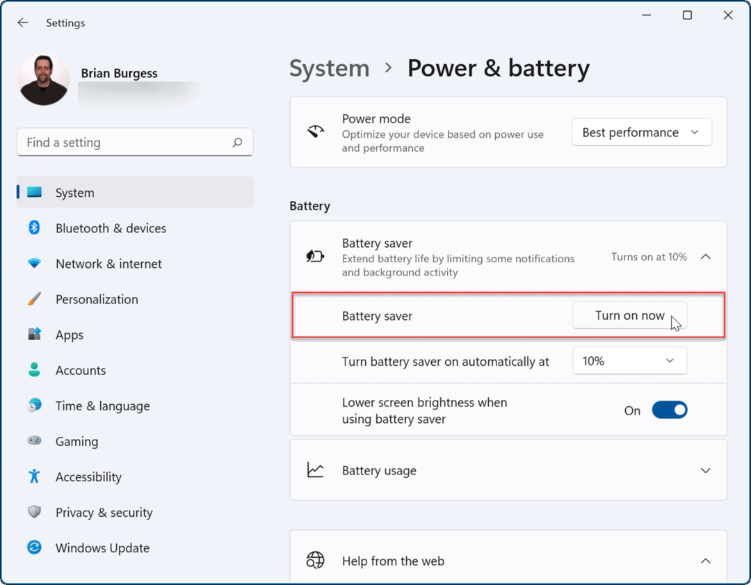 zlepšiť výdrž batérie v systéme Windows 11