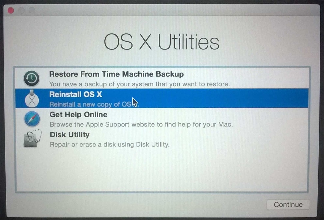 Preinštalujte OS X