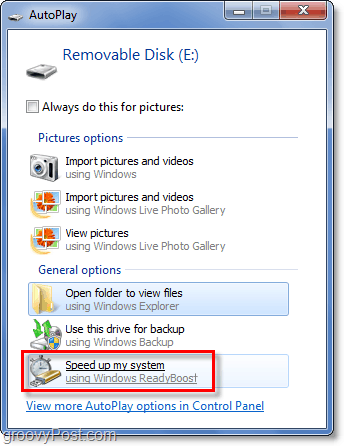 Povoľte ReadyBoost pomocou karty SD v systéme Windows 7