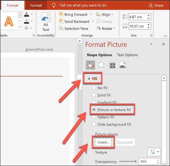 Vloženie obrázka do tvaru v programe PowerPoint