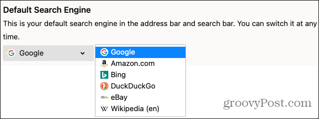 Predvolený vyhľadávací modul Firefoxu