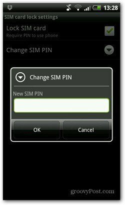 zmena kódu PIN systému Android