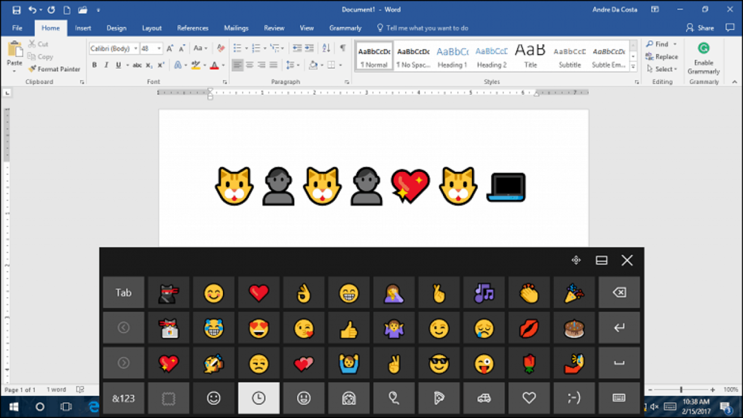 povoliť emoji Windows 10 klávesnice Microsoft Word