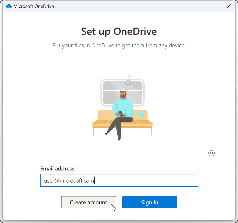 znova prepojiť účet OneDrive