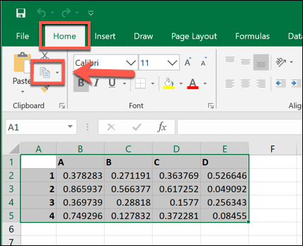 Kopírovanie vybraných údajov do programu Microsoft Excel