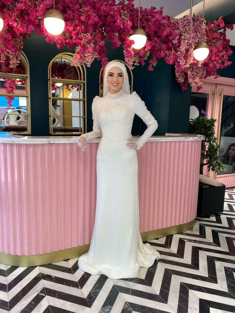 2021 modelov svadobných šiat hidžáb