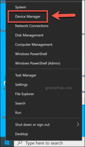 Prístup k Správcovi zariadení z ponuky Štart v systéme Windows 10