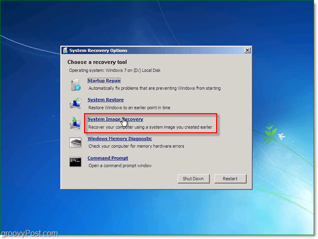 Windows 7 má 5 rôznych spôsobov, ako obnoviť systém, vyberte obnovenie obrazu systému