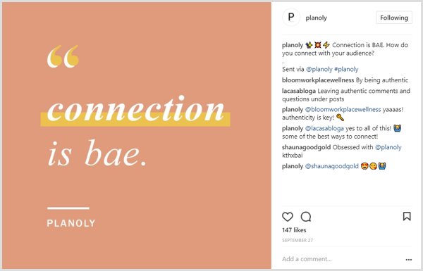 Instagramový titulok malý opýtať sa na príklad