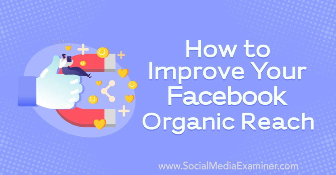 Ako vylepšiť svoj organický dosah na Facebooku s poznatkami hostí od podcastu Social Media Marketing Podcast.