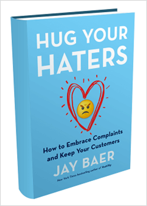 Toto je snímka z obálky knihy Hug Your Haters od Jay Baera.