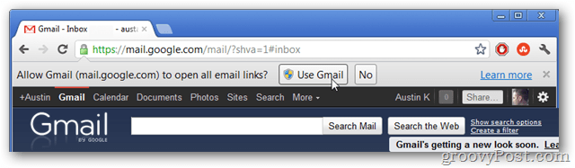 použiť gmail ako predvolenú manipuláciu s e-mailovými odkazmi