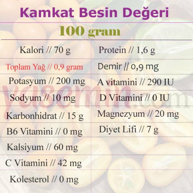 nutričná hodnota kumquatu