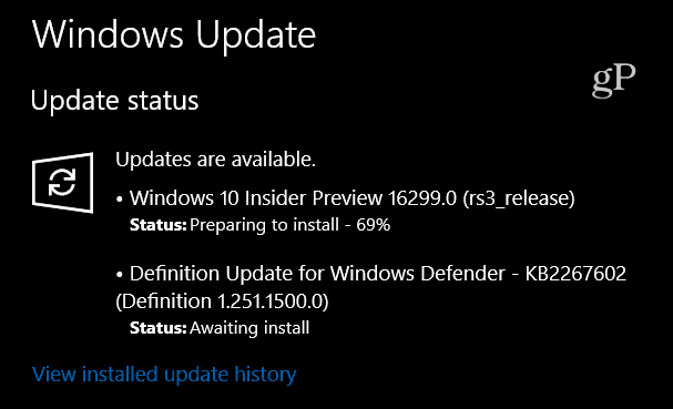 Zostavenie ukážky systému Windows 10 16299