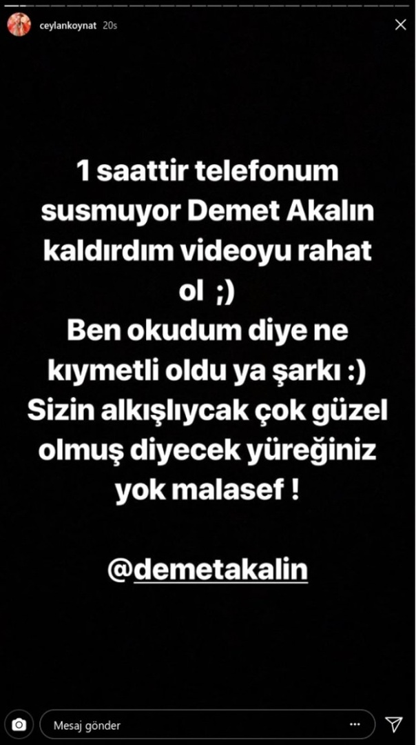 Zabráni Ceyla Koynat, ktorá znovu prečíta pieseň od Demet Akalın!