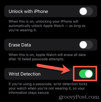 Apple Watch detekcia zápästia