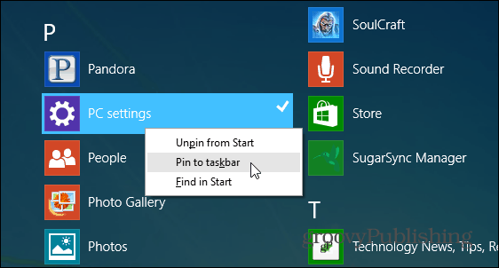Windows 8.1 Tip: Pripnite nastavenie počítača na panel úloh