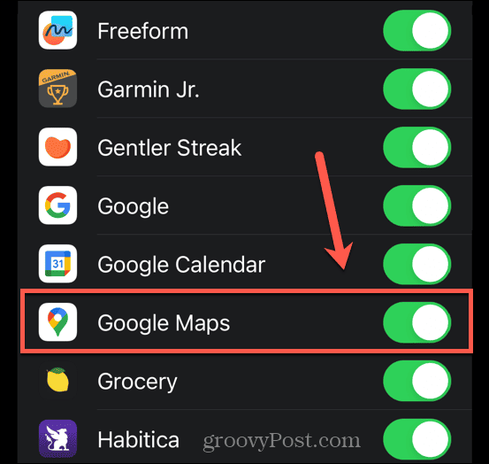 Obnovenie pozadia máp Google pre ios je zapnuté