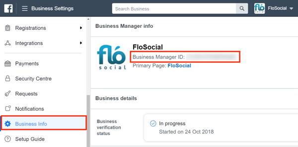 Použite Facebook Business Manager, krok 9.