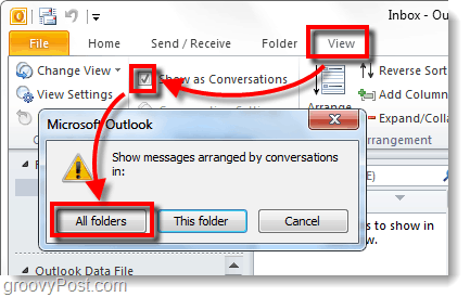 Zobraziť zobrazenie konverzácie v programe Outlook 2010