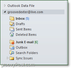 váš živý alebo hotmail účet pridaný do programu Outlook prostredníctvom konektora