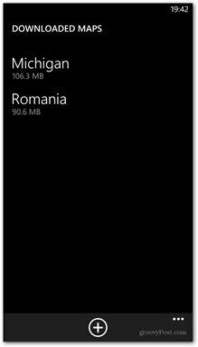 Dostupné mapy systému Windows Phone 8
