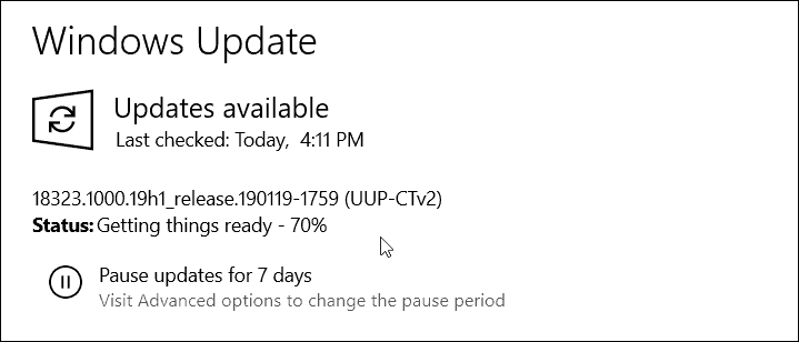 Windows 10 19H1 Zostaviť 18323