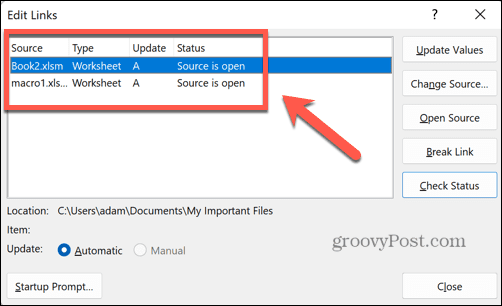 excel prepojené bunky