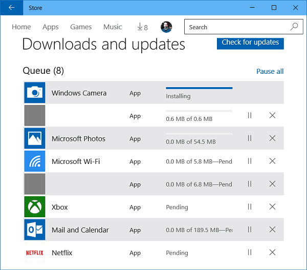 Aktualizácie aplikácií systému Windows 10