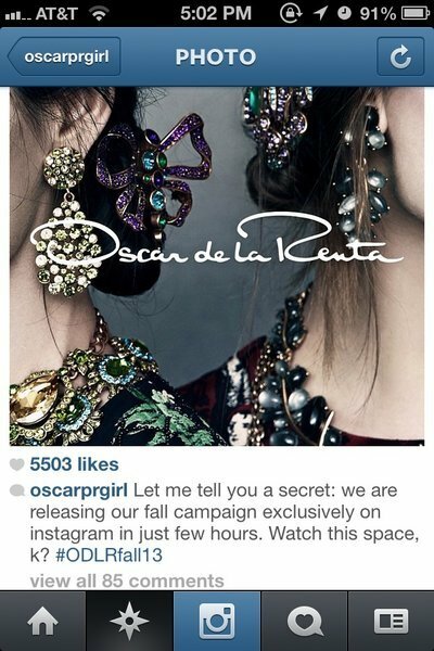 oscar de la renta instagram post