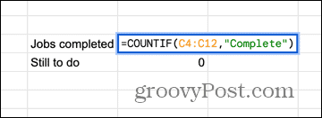 google sheets countif vzorec s vlastnými hodnotami