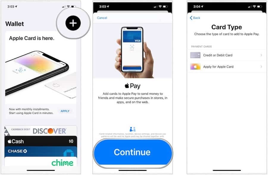 Aplikácia Apple Pay nastavená na iPhone