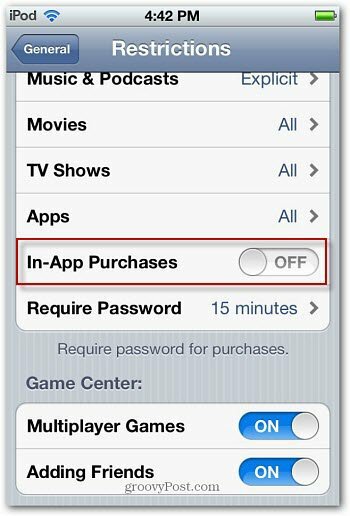 Ako zakázať nákupy v aplikácii v iPhone / iPod Touch