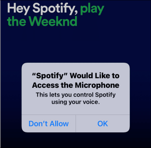 poskytnúť Spotify prístup k mikrofónu