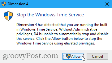 Zastavte službu Windows Time Service